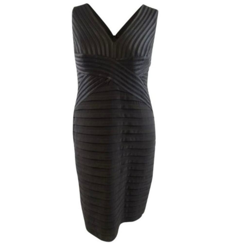 Betsy & Adam Bandage Detail Black Sheath Bodycon Dress NWT 22W - Picture 2 of 11